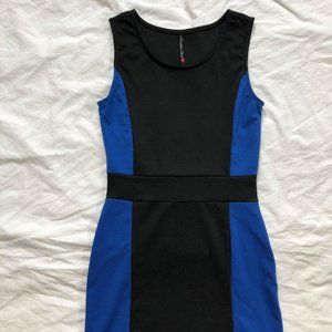 Mini black and blue dress